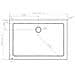 Piatto Doccia 80x120 Cm Rettangolare Ribassato Resina H3.5 Cm Monaco Bianco - Foto miniatura 2