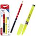 Set Di Scrittura: 2 Matite Marker Bicolore E 1 Evidenziatore Fluorescente. - Foto miniatura 1