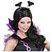 Cerchietto Per Capelli Con Pelliccia Pipistrelli Costume Halloween Nero - Foto miniatura 4