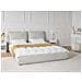 Letto Tessuto Bajonna 180 X 200 Cm Grigio Chiaro - Foto miniatura 1