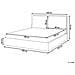 Letto Tessuto Bajonna 180 X 200 Cm Grigio Chiaro - Foto miniatura 8
