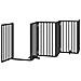 Cancello Cani Porta Pieghevole Nero 15 Pannelli 750 cm Pioppo - Foto miniatura 4