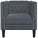 Poltrona Chesterfield Grigio scuro 71 x 74.5 x 70.5 cm Velluto - Foto miniatura 4