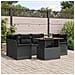 Set Divano da Giardino con archiviazione 7 pcs Nero Poly Rattan - Foto miniatura 2