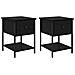 Comodino 2 pcs Rovere nero 34 x 35,5 x 45 cm Legno multistrato - Foto miniatura 1