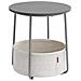 Tavolino rotondo Valora con cestino grigio | compatto e moderno - Foto miniatura 1