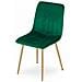 Sedia JEWA - Velluto verde scuro con gambe color legno x 2 - Foto miniatura 8