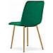 Sedia JEWA - Velluto verde scuro con gambe color legno x 2 - Foto miniatura 5