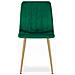 Sedia JEWA - Velluto verde scuro con gambe color legno x 2 - Foto miniatura 4