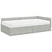 Struttura Letto Angolare con Materasso 2 pcs Grigio chiaro - Foto miniatura 4