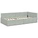 Struttura Letto Angolare con Materasso 2 pcs Grigio chiaro - Foto miniatura 6