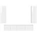 Set mobile TV 3 pcs Bianco Lucido Legno multistrato - Foto miniatura 8