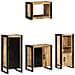 Set di mobili per il bagno 4 pcs Legno di mango massello - Foto miniatura 1