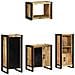 Set di mobili per il bagno 4 pcs Legno di mango massello - Foto miniatura 2