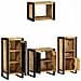 Set di mobili per il bagno 4 pcs Legno di mango massello - Foto miniatura 3