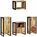 Set di mobili per il bagno 4 pcs Legno di mango massello - Foto miniatura 9
