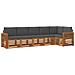 Set divani 6 pcs Naturale e Antracite Legno di Acacia Massello - Foto miniatura 1
