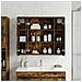 Mobiletto per specchio da bagno Rovere fumé 73,5 x 16 x 62,5 cm - Foto miniatura 2