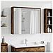 Mobiletto per specchio da bagno Rovere fumé 73,5 x 16 x 62,5 cm - Foto miniatura 4