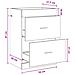Mobiletto da Bagno Sotto Lavabo Legno antico 56 x 37,5 x 81 cm - Foto miniatura 7