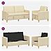 Set di Divani con Storage 2 pcs Crema Poliestere - Foto miniatura 4