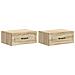 Mobiletto da notte a muro 2 pcs Rovere Sonoma 49 x 34,5 x 20 cm - Foto miniatura 1