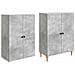 Set di armadi 2 pcs 66 x 34,5 x 90 cm Legno ingegnerizzato - Foto miniatura 3