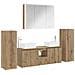 Set di mobili per il bagno 6 pcs Rovere Artigianale - Foto miniatura 1