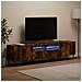 Mobile TV LED a 5 pezzi Rovere Fumo Legno ingegnerizzato - Foto miniatura 7