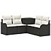 Set di divani 5 pz Nero e Bianco Crema - Foto miniatura 1
