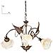 I-AUTUNNO / 3 - Lampadario sospeso marrone con paralume a forma di fiore 40 watt E14 - Foto miniatura 1