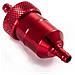 Filtro Benzina Moto Kart Scooter Custom Auto Lavabile Motori Rasaerba Rosso - Foto miniatura 1