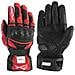 Guanto Sport Moto Pelle Corto Foderato Protezioni Imbottito Sportivo Rosso S - Foto miniatura 1