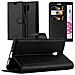 Custodia Compatibile Con Nokia 3 In Nero Carbone - Coperchio Protettiva Con Chiusura Magnetica, Funzione Stand E Tasca Per Le Carte - Foto miniatura 1