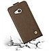 Custodia Compatibile Con Nokia Lumia 550 In Bruno Caffè - Coperchio Protettivo In Design Flip Con Chiusura Magnetica - Foto miniatura 3