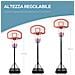 Canestro Basket Altezza Regolabile 5 Livelli 175-215cm, Struttura Metallo E Base Riempibile Con Ruote, Tabellone Pe - Foto miniatura 5