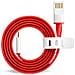DATACABLE, USB A, Micro-USB B, Maschio / maschio, Dritto, Dritto, Rosso, Bianco - Foto miniatura 2