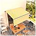 Tenda Sole Retrattile Manuale Con Parasole 3x2,5m Gialla Bianca - Foto miniatura 1