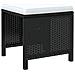 Set Da Pranzo Per Giardino 19 Pz Con Cuscini In Polyrattan Nero - Foto miniatura 6