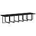Set Da Pranzo Per Giardino 19 Pz Con Cuscini In Polyrattan Nero - Foto miniatura 7