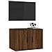 Mobile Porta Tv A Parete Rovere Marrone 57x34,5x40 Cm - Foto miniatura 4