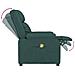 Poltrona Massaggiante Reclinabile Verde Scuro In Tessuto - Foto miniatura 4