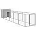 Casetta Cani Corsa Grigio Chiaro 110x609x110 Cm Acciaio Zincato - Foto miniatura 2