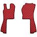 Coppia Tappeti In Skeentex - Rosso - Compatibile Per Scania G Serie 5 (03/04>08/09) Automatico - Scania G Serie 6 (09/09>08/13) Automatico - Scania G Serie 6 - Streamline (09/13>12/17) Automatico - Foto miniatura 1