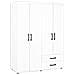 Armadio Grd4422023 Bianco 4 Ante E 2 Cassetti - Foto miniatura 1