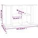 Supporto per Acquario 100x40x60 cm in Legno Multistrato Bianco - Foto miniatura 7