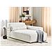 Chaise Longue Versione Sinistra Hellnar Bouclé Bianco Sporco - Foto miniatura 1