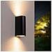 Applique Doppia Luce A Parete Interno Esterno Ip65 Porta Faretto Gu10 Es14n - Foto miniatura 1