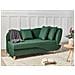 Chaise Longue Versione Destra Meri Lino Sintetico Verde Con Contenitore - Foto miniatura 1