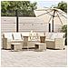 Set Divano da Giardino 4 pz con Cuscini a L Beige in Polyrattan - Foto miniatura 1
